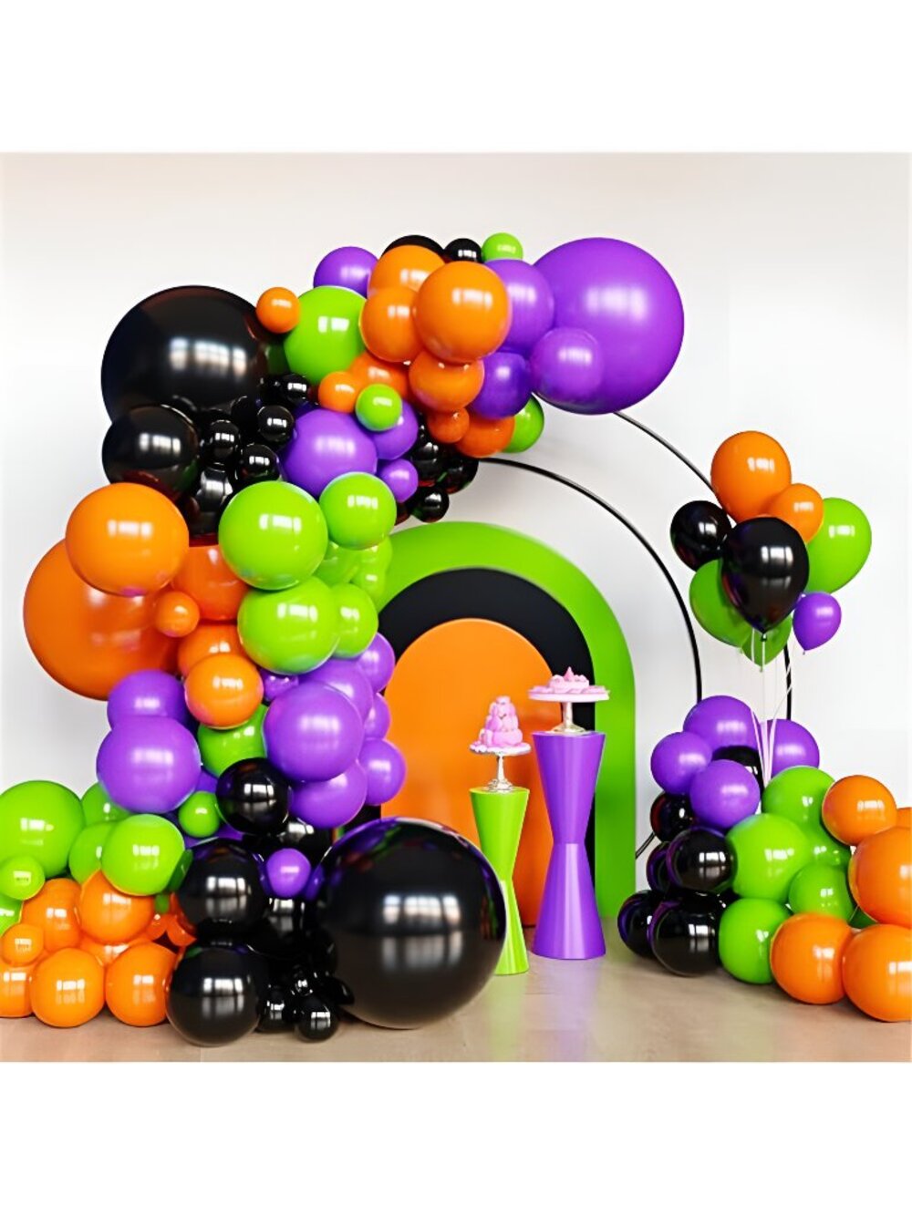 Halloween Balloon Arch Kit, 134Pcs Black and Orange Balloons